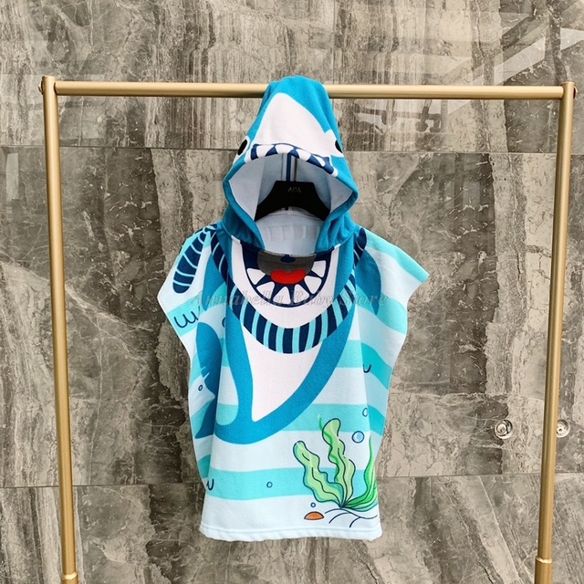 Cartoon Baby Bath Towel Microfiber Cotton Hooded Beach Towel Newborn Cape Towels Soft Poncho Kids Bathing Stuff Infant Towel