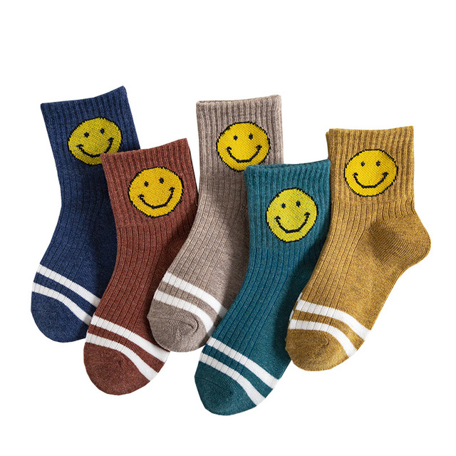 Cotton Kids Socks Spring Autumn Cute Cartoon Newborn Casual Sports Toddler Baby Boys Socks Letters Print Girls Socks 0 to 12 Years