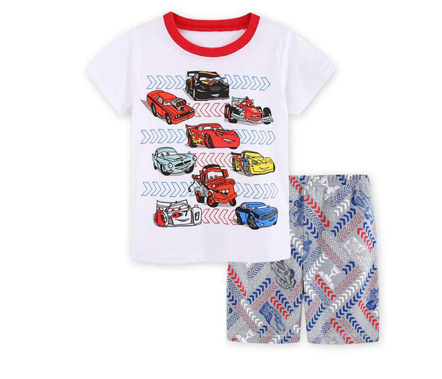 New Children Pajamas Sets Kids Boys Girls Cars Baby Clothes Sleepwear Cotton Pajamas Lightning McQueen Cartoon Sleepwear Set