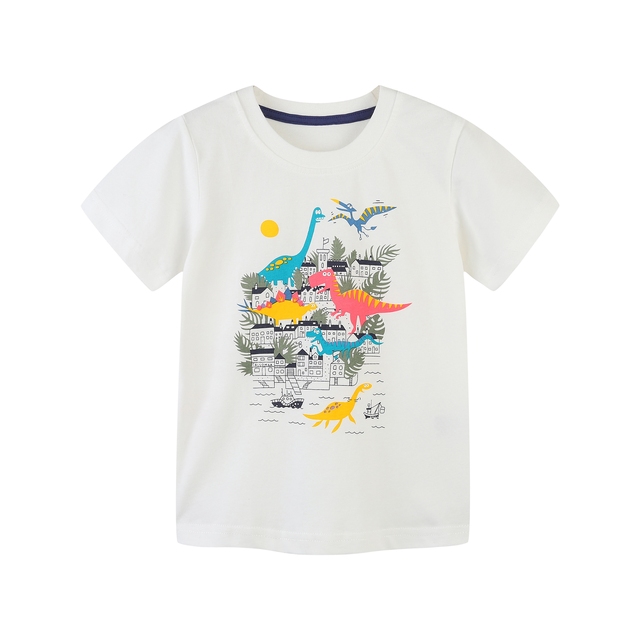 Little maven baby boys summer clothes lovely shark and whale cotton T-shirt baby boy boys kids 2-7 years