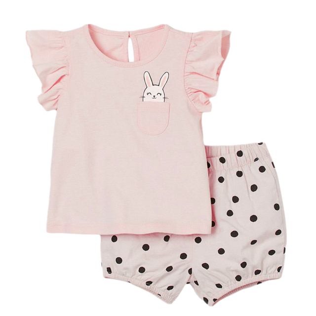 Kids Summer Clothes Girls Unicorn Sets Children Printing Tops Pants Suits Princess Girl Floral T-shirt Elastic Pant Set 2-7Y