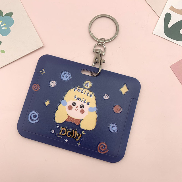 New Women Card Holder Lanyard ID Badge Card Holders Girls Cute Bear Bank Certificate Photocard Name Card Cover Female