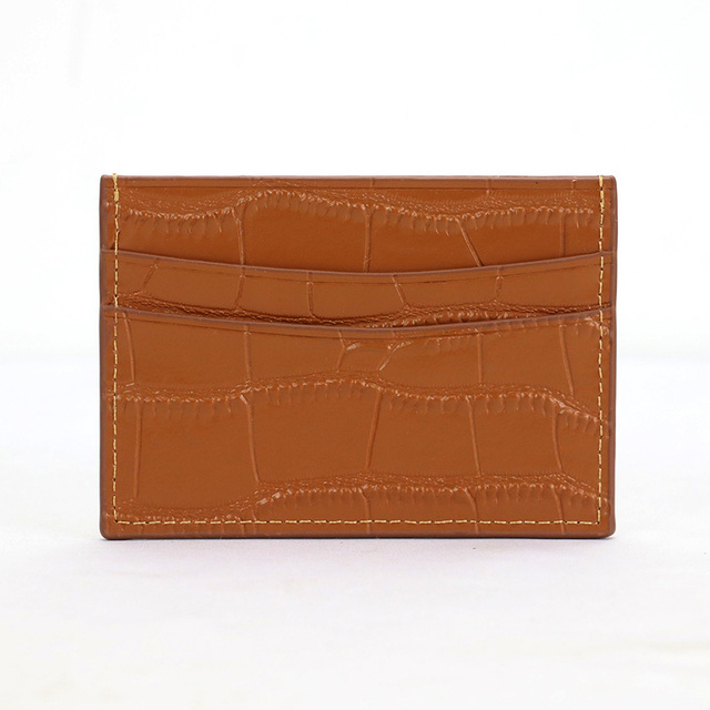 Classic Crocodile Pattern Card Holder Men Women Genuine Leather Credit Card Case ID Card Holder Card Holder Wallet Purse Pouch