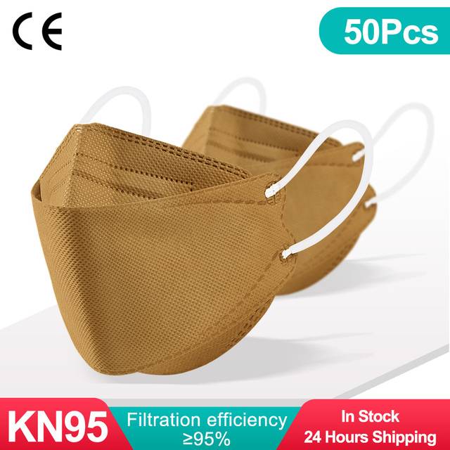 KN95 CE قناع الوجه FFP2 Mascarillas المعتمدة fpp2 الوجه Mascherine قابلة لإعادة الاستخدام الكبار الرجال النساء قناع ملون قناع الأسماك واقية