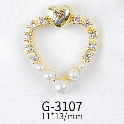 Net Red Nail Art Zircon Love Jewelry Series Candy Love LOVE Double Layer Three-dimensional Love Preservation G-3089