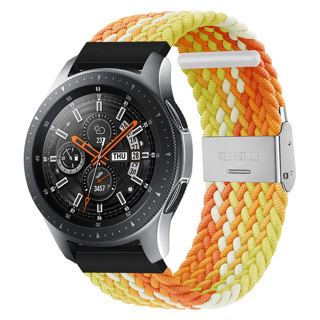 20mm 22mm Huawei Watch Band Length Adjustable Braided Nylon Watchband For Samsung Galaxy Watch Active 2 Watch Strap