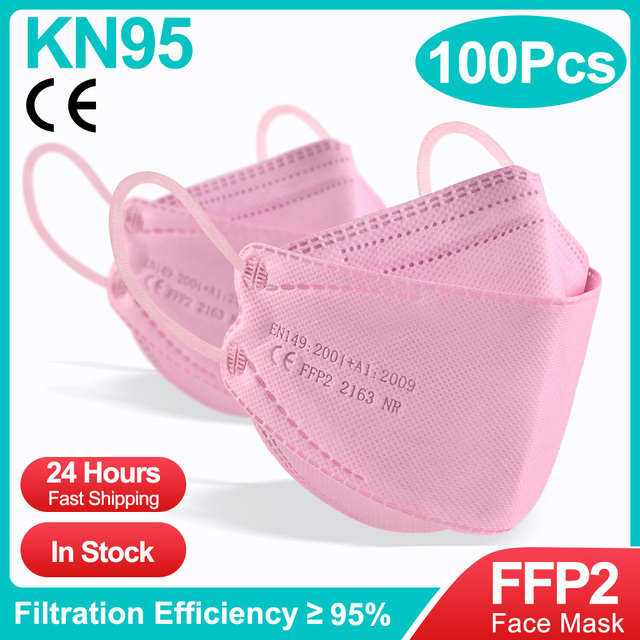 10-100pcs Korean Fish KN95 Maske FFP2 Mascarillas FPP2 Approved Health Protective Face Mask Respirator Mouth Masks ffp2fan CE