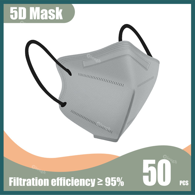 Morandi 5D Mask KN95 Mascarillas FPP2 Mascherine FFP2 Adult Face Mask Black 5 Layers Protective Face Masks ffp2fan CE Masque FFP 2