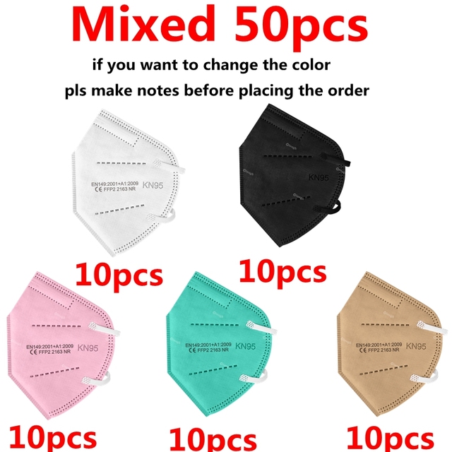 1-100pcs KN95 Masks ffp2fan ffpp2 Mouth Mask Reusable KN95 Respirator FPP2 Masque FFP2 Protective Face Mascarillas Masken CE