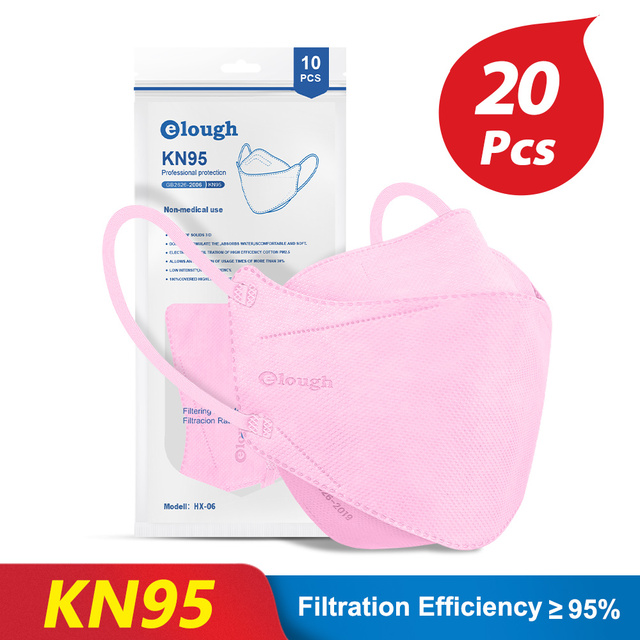 KN95 Mask 4 Layers Safety KN95 Dust Masks FFP2 Respirator Filter FFP2Mask Face Protective Dust Mask FFP2 FFP3