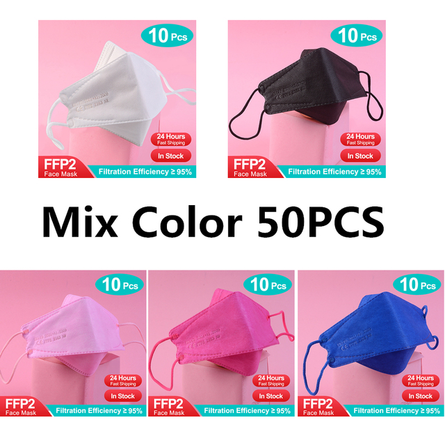 Black Face Mask FFP2 Mascarillas KN95 FPP2 Masks Colorful Reusable Mouth Mask FFP2 Approved Respiratory Masks ffp2fan ffp3