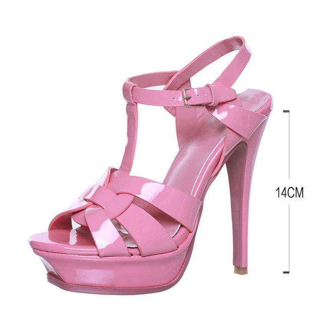 Cool Sept Genuine Leather High Heel Sandals Women Heels 10cm and 14cm Sexy Shoes Fashion Woman Shoe R4425 Hot Sale 33-40