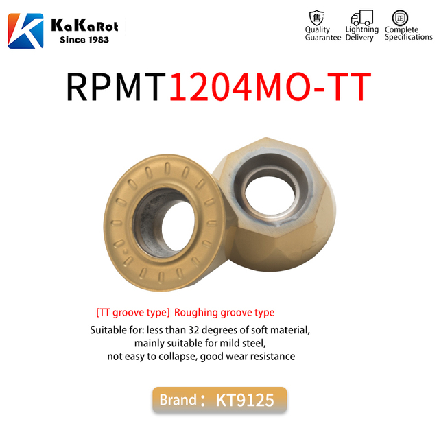 Kakarot Carbide Inserter RPMT08 RPMW1204 RPMT1605 RPMT10T3MOE RDMW RPGT07 08 Carbide Inserts Internal Round CNC Turning Metal Inserts