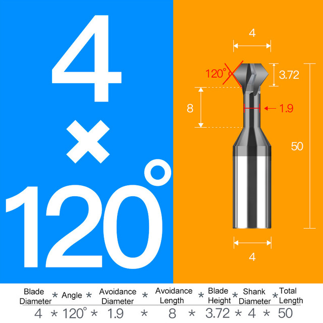 Tungsten carbide steel chamfering cutter 60 120 90 degree up and down double-sided machining coated milling cutter chamfering tools