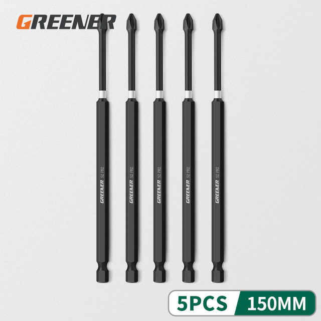 Green Impact Strong Magnetic Impulse Head Cross High Hardness Hand Drill Bit Screw Electric Screwdriver Set 50 65 70 90 150mm