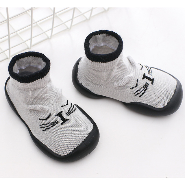 Unisex Baby Shoes First Shoes Baby Walkers Toddler First Walker Baby Girl Kids Soft Rubber Sole Baby Shoes Knit Socks Anti-slip