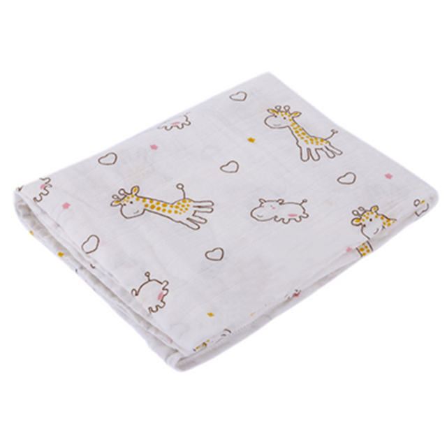 [Simfamily] 1pc Gauze 100% Cotton Baby Swaddling Soft Newborn Blankets Bath Towel Baby Gauze Infant Wrap Sleeping Bag Stroller Cover