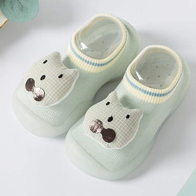 Newborn Baby Socks Shoes Boy Girl Dinosaur Baby First Walkers BeBe Cotton Comfort Soft Anti-Slip Prewalker Crib Infant Shoes