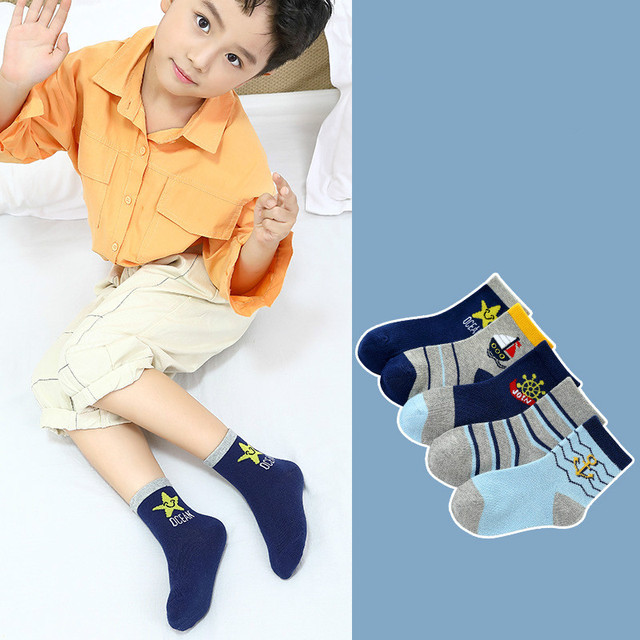 2022 5pairs/lot Children Cotton Boys Girls Socks Cute Cartoon Pattern Kids Socks for Baby Boy Girl Sport Pattern Suitable for 1-12Y