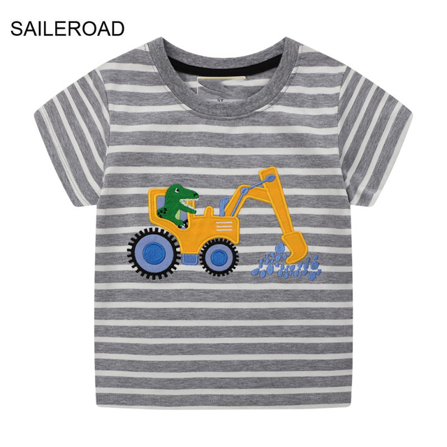 Seieroad Baby Girls 2-7 Years Animation Short Sleeve Cotton T-Shirt For Boys T Shirt Tops