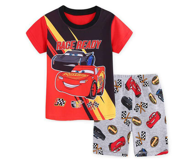 New Children Pajamas Sets Kids Boys Girls Cars Baby Clothes Sleepwear Cotton Pajamas Lightning McQueen Cartoon Sleepwear Set