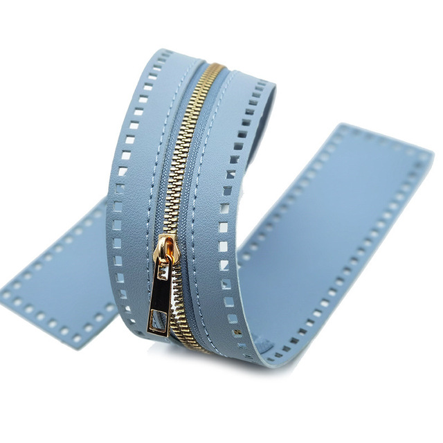 1PC Bag Accessories Custom DIY Zipper For Woven Bag Hardware Soild Zipper Sewing Accessory Useful Bag Zipper PU Leather