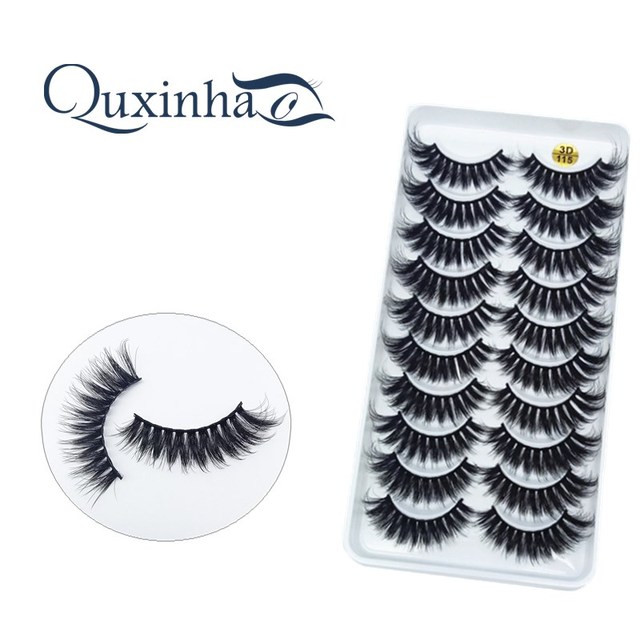 QUXINHAO wholesale 10 pairs lashes eyelashes cilios 3d mink lashes mink eyelashes wholesale false eyelashes maquiagem