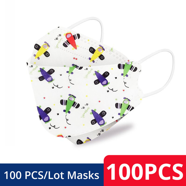 50-200pcs FPP2 Children's Mask KN95 Cartoon Face Mask Reusable Dustproof Breathable Protective For Boys Girl 4-12 Years Mascarilla