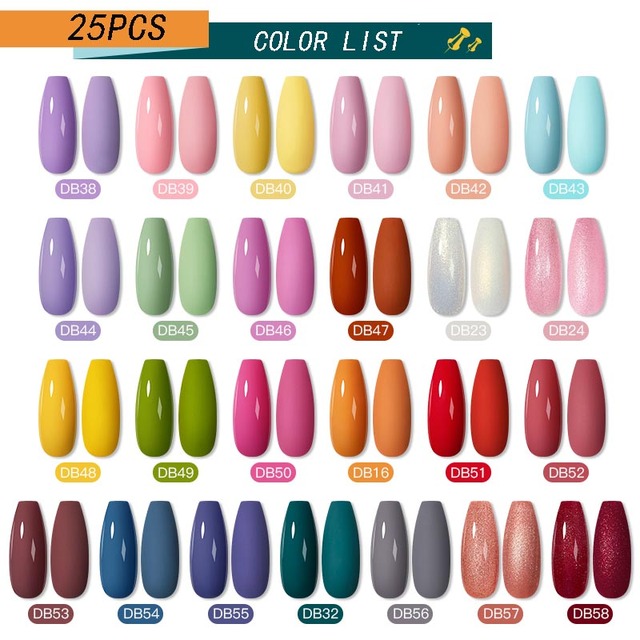 Mtssii 24/25/40/60pcs Gel Nail Polish Set Color Gel Semi Permanent UV Led Varnish Nail Art Design Soak Off Gel Set Nail Gel Set