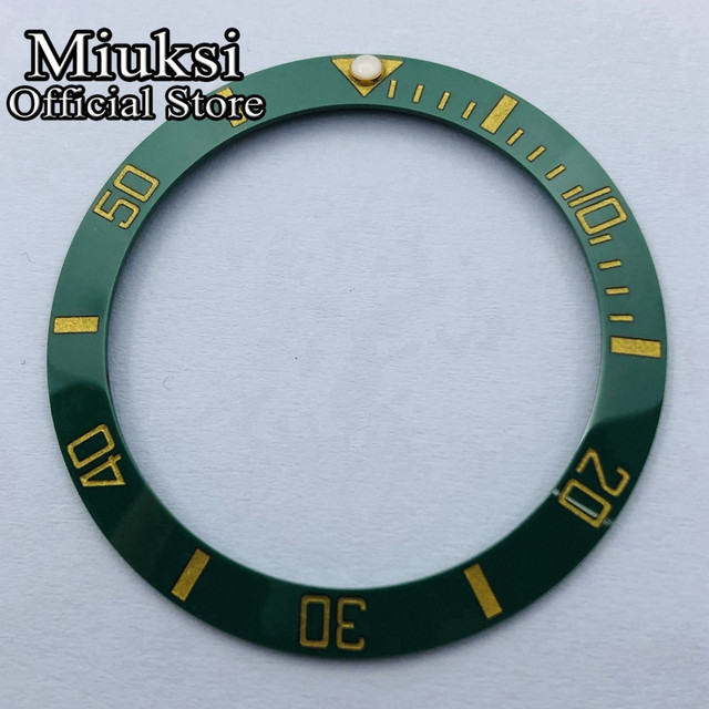 Miuksi 40mm high quality ceramic bezel watch parts fit 43mm watch case for watch sea