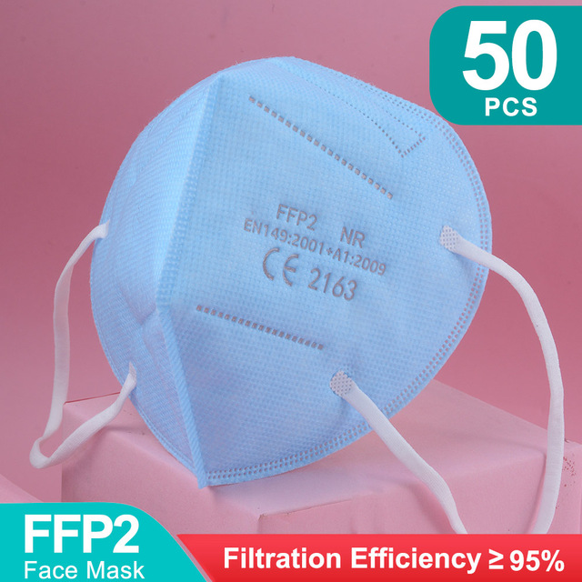 أقنعة FFP2 5 طبقات ffp2fan KN95 قناع وجه واقي FPP2 mascarillas الغبار قناع فلتر قناع التنفس الأسود الفم Masken