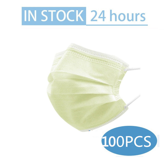 Mouth Masks 3-Layer Anti Dust Disposable Mascarillas 10/50/100 Pcs Non-woven Meltblown Cloth Masks Elastic Ear Loop Face Mask