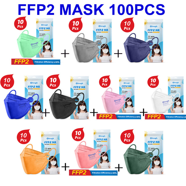 FPP2 Approved Children Mask FFP2Fan Kids Korean Fish Mask Respirator Mask FFP 2 KN95 Face Masks pff2 ffp2reuse zable FFPP2