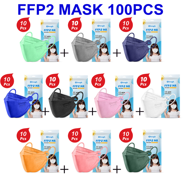 أقنعة إيلو FPP2 للأطفال 6-12 سنة الأسماك الكورية Mascarilla Infantil FPP2 قابلة لإعادة البيع 4 طبقات FFP2 KN95 قناع للأطفال