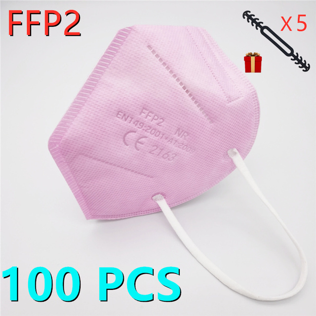 10-100pcs FFP2 Mascarillas Black Adult ffp2fan Approved Colors Respiratory fpp2 Face Mask Mascherine ffpp2 CE Fast Delivery