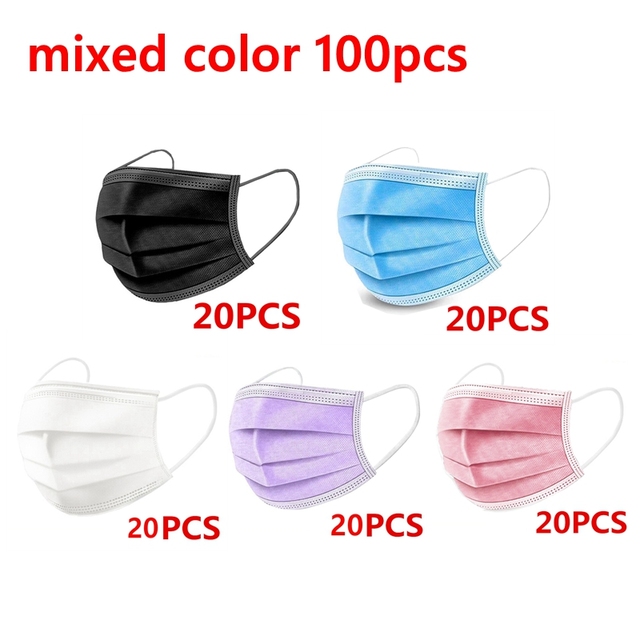 Disposable Children's Colorful Face Masks Child Birthday Mask 3 Layer Nonwoven Protective Mouth Mask Kids mascarillas niños