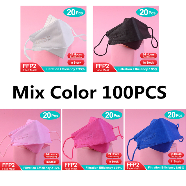 Black Face Mask FFP2 Mascarillas KN95 FPP2 Masks Colorful Reusable Mouth Mask FFP2 Approved Respiratory Masks ffp2fan ffp3