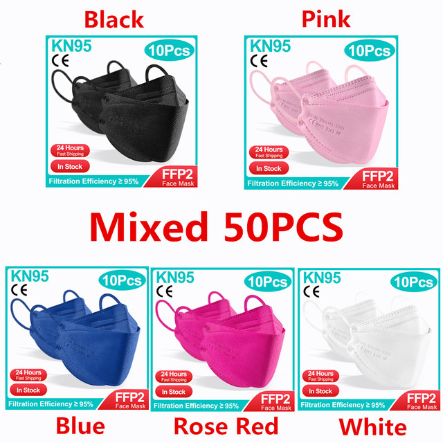 5-100pcs ffp2mask kn95 masks paintball ce fish mascarillas ffp2reutilizable adult kn95 mask hygienic mascarillas fpp2 ce approved