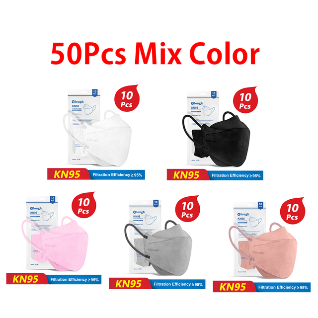 Multicolor mascarillas ffp2 face respirator mask FFP2 mouth maske safety fpp2 masks kn95% filtration CE mask ffp2fan