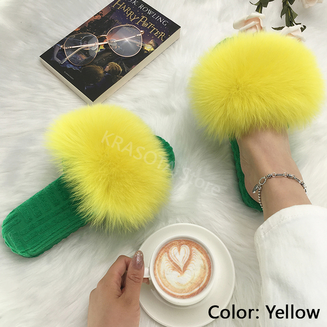 Ladies Slippers Flat Flip Flops Women Shoes Soft Luxury House Platforms Sandals Real Fur Slides Summer Fluffy Fashion Slippers