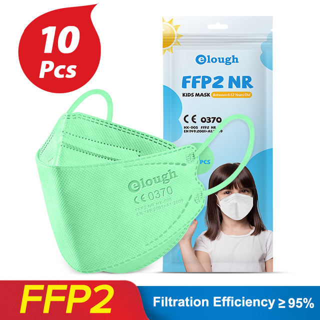 mascarillas ffp2 children kids KN95 mask ninos fpp2 colors homology ada spain ffp2maske 6-14 years boys girls protective gear