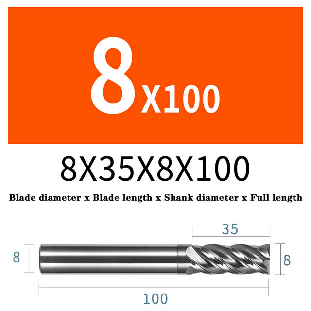 HRC68 Solid Carbide End Mills 4 Flute Tungsten Steel Milling Cutter Face Tools Milling Cutter For Titanium Stainless Steel Alloy