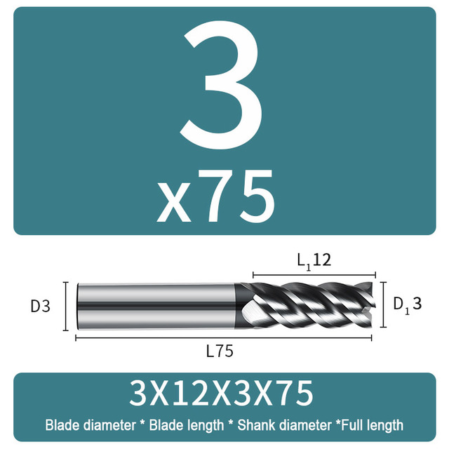 Carbide Milling Cutter 4 Flute Harden Tungsten Alloy Steel Face End Mill Lengthening 16mm 150mm Computer Tools Stainless Special HRC 65