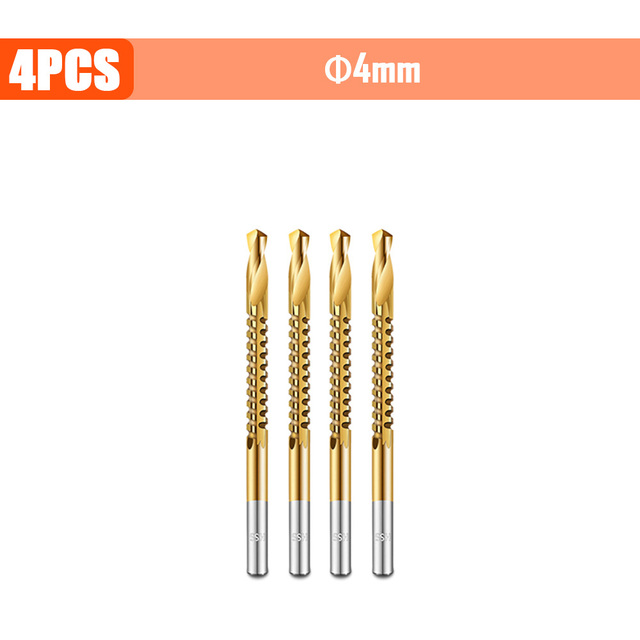 3/4/5/6pcs Cobalt Drill Bit Spiral Screw Metric Composite Tap Drill Bits Drill Polishing Woodworking HSS Twist Drilling Tools