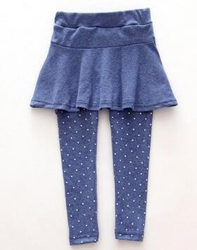 girls leggings baby girls skirt-pants baby fleece pants girls spring/autumn warm pants 2-7 years old girls pants with little dot