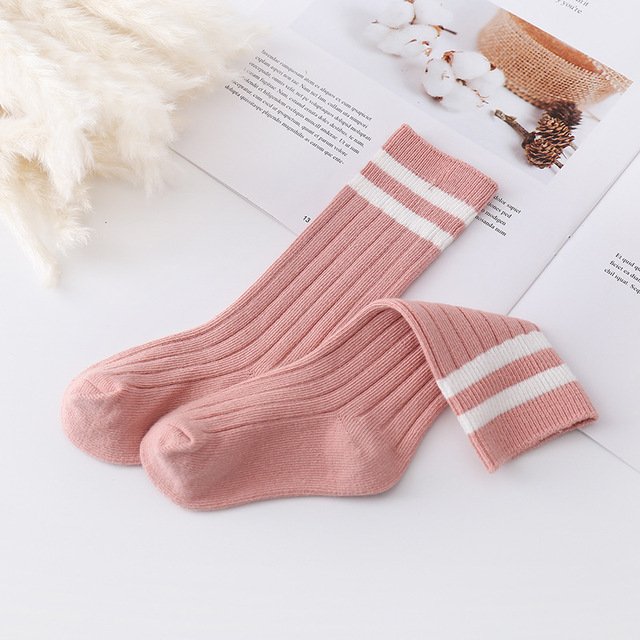 1-9 Years Kids Boys Toddlers Girls Socks Knee High Long Soft Cotton Baby Socks Stripped Children Socks School Clothes