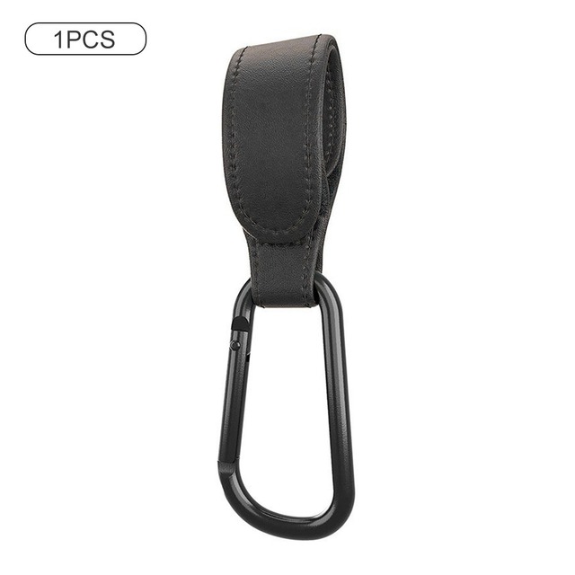 PU Leather Baby Stroller Hook Bag Hanging Bags Holder 360 Degree Rotate Pram Stroller Velcro Organizer Strap Stroller Accessories