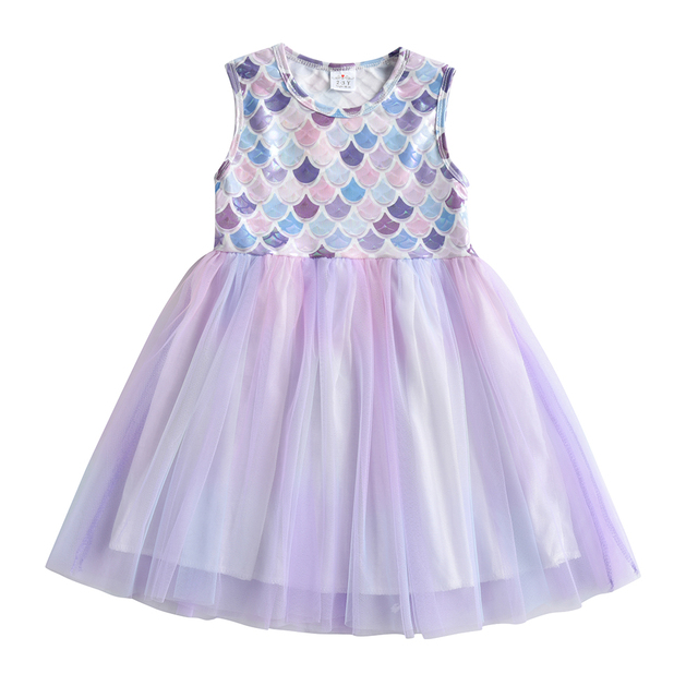 Vikita Princess Girls Dress Children Clothes Girl Summer Sleeveless Dress Kids Dresses For Girls Toddler Girl Casual Dresses