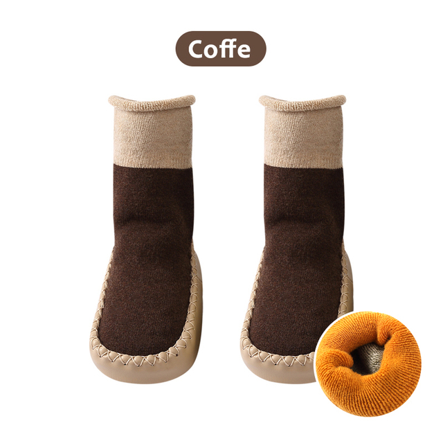 Baby Boy Girl Socks Anti Slip Rubber Soles First Walkers Warm Floor Socks Toddler Floor Socks Shoes Slippers Sewing Thread Socks