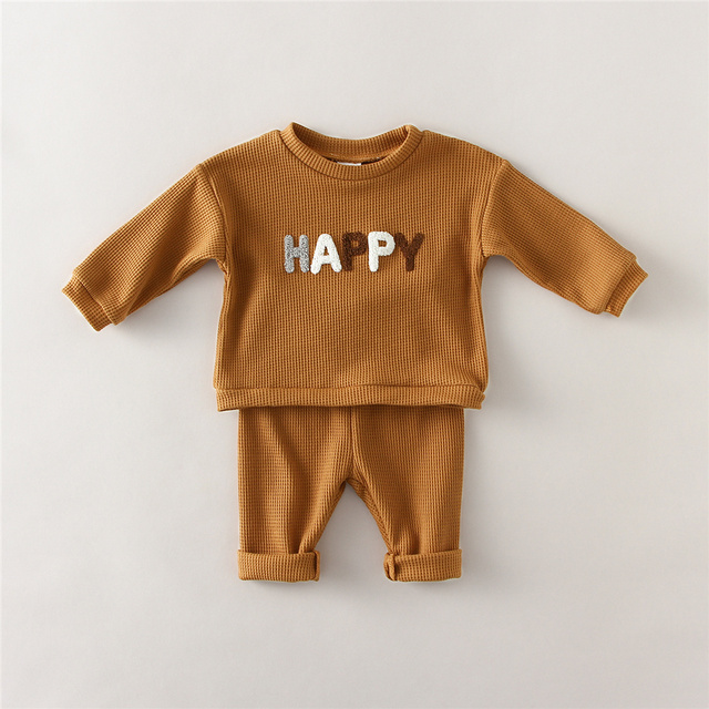 Fashion Baby Clothes Set Spring Baby Boy Girl Casual Tops Loose Sweater Trousers 2pcs Newborn Baby Boy Clothes Outfits